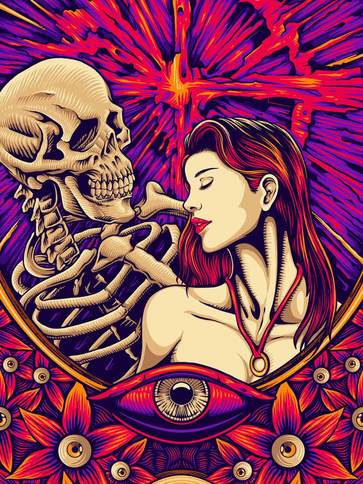Detail ilustrasi 'Hope Cathleen' karya Mas Mool, 2022, menampilkan close-up.