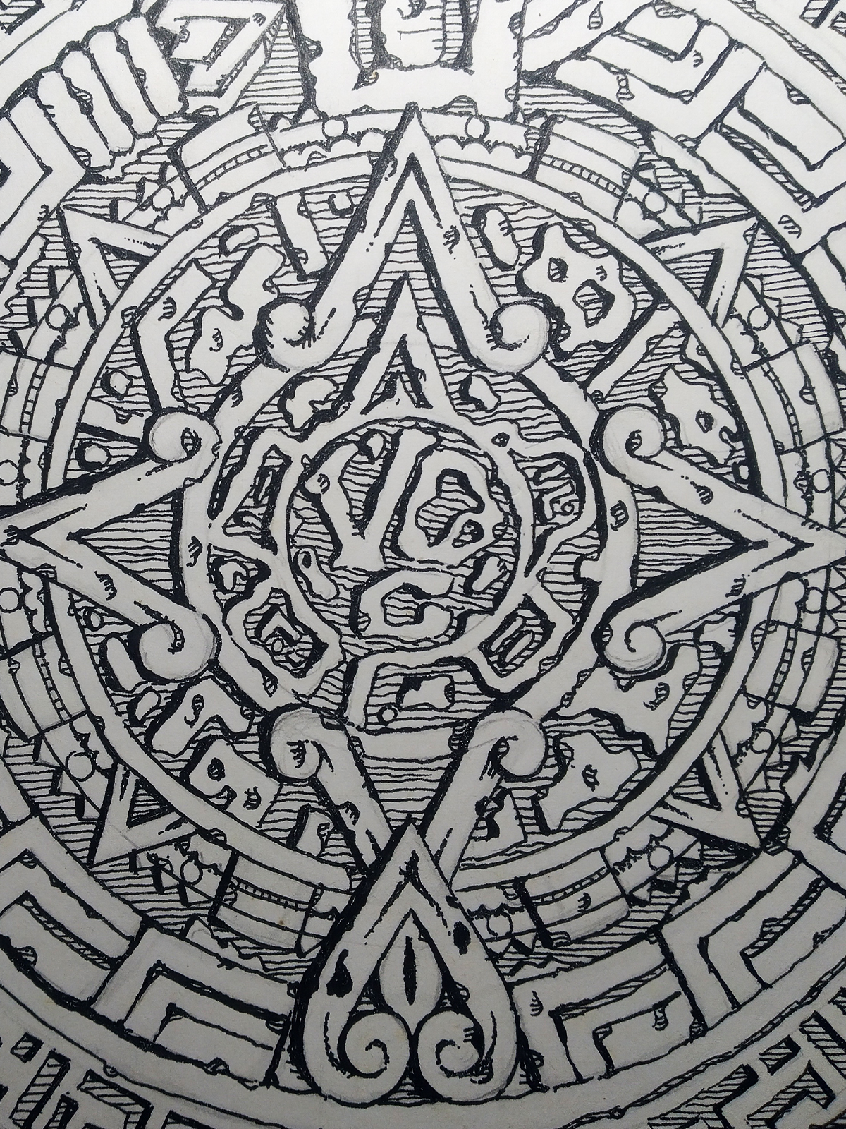 Detail ilustrasi 'Voice Of Interest II' karya Mas Mool, 2018, menampilkan close-up.