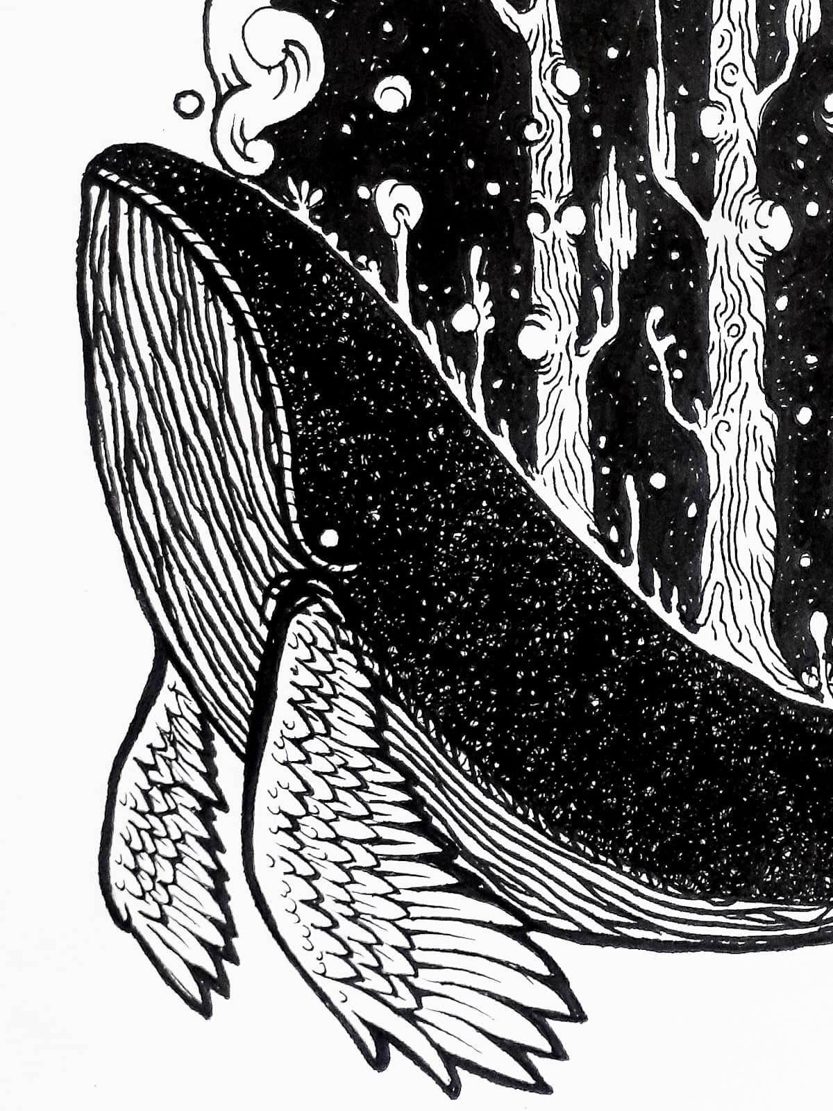 Detail ilustrasi 'Ohn Hope' karya Mas Mool, 2020, menampilkan close-up.
