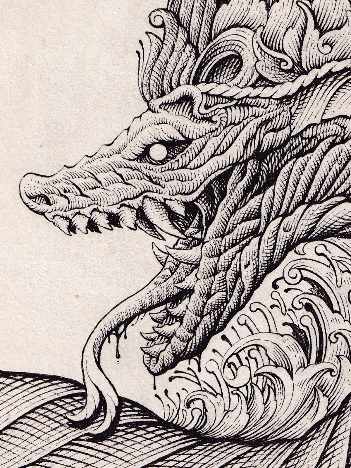 Detail ilustrasi 'TGuired' karya Mas Mool, 2023, menampilkan close-up.