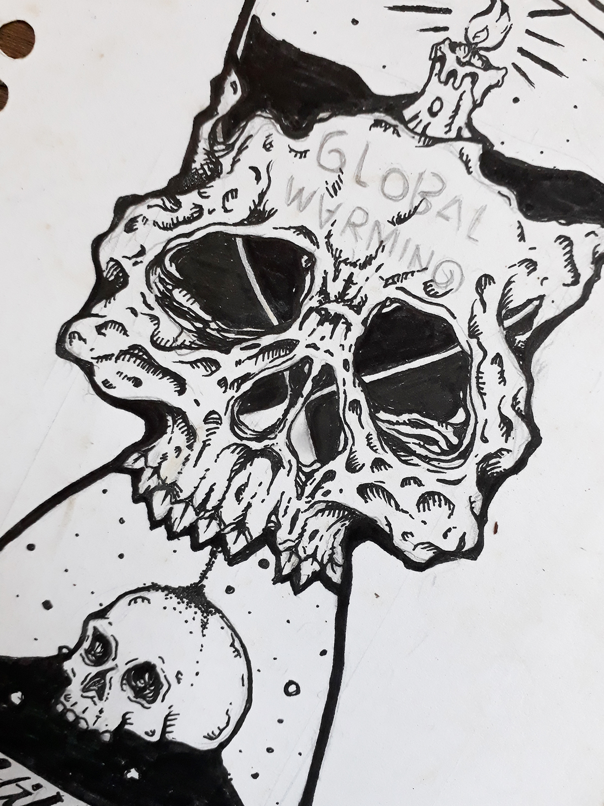 Detail ilustrasi 'Timez(g)one' karya Mas Mool, 2013, menampilkan close-up.
